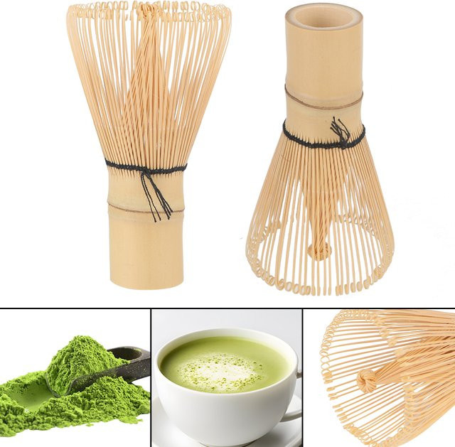 NICEYARD Bambus Chasen Matcha Teebesen in Beige und Grün für die japanische Teezeremonie - Bild 1