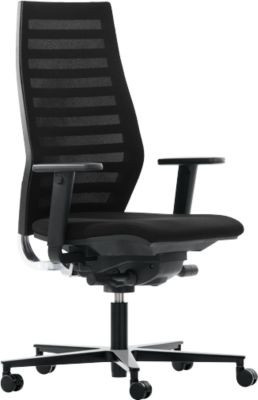 Ergonomischer Bürostuhl ROVO R 12 mit Armlehnen in Schwarz und Grün - Bild 1