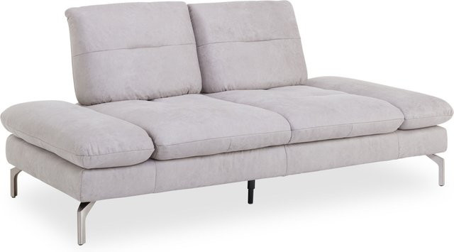 Modernes 2-Sitzer Sofa PACIFIC in Dunkelbeige mit Stoffbezug, B: 206 cm, H: 76 cm, T: 105 cm - Bild 1
