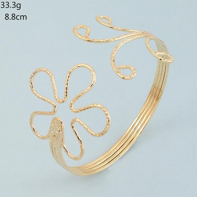 Allbestart Armband Oberarm Manschette, Messing, Gold, Damen - Bild 1