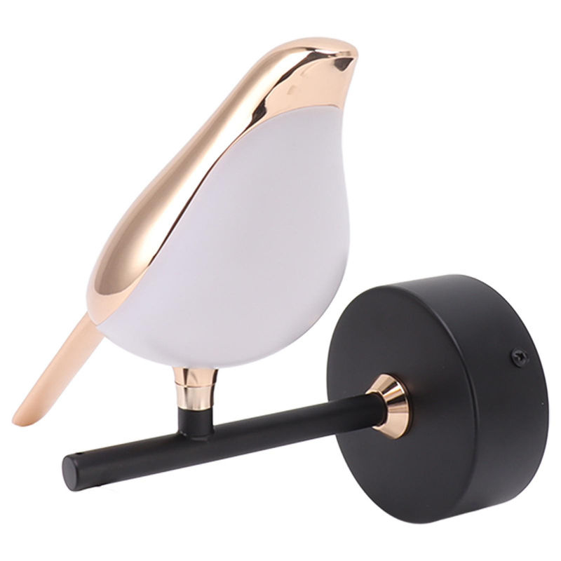 Moderne LED Wandlampe Vogel Figur aus Eisen und Aluminiumlegierung in Weiß für Schlafzimmer und Büro - Bild 3