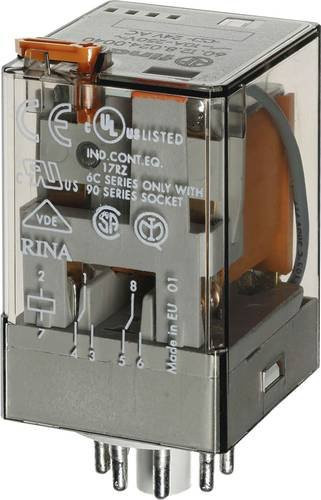Finder Steckrelais 48 V/AC 10A mit 2 Wechsler 60.12.8.048.0040 - Bild 1