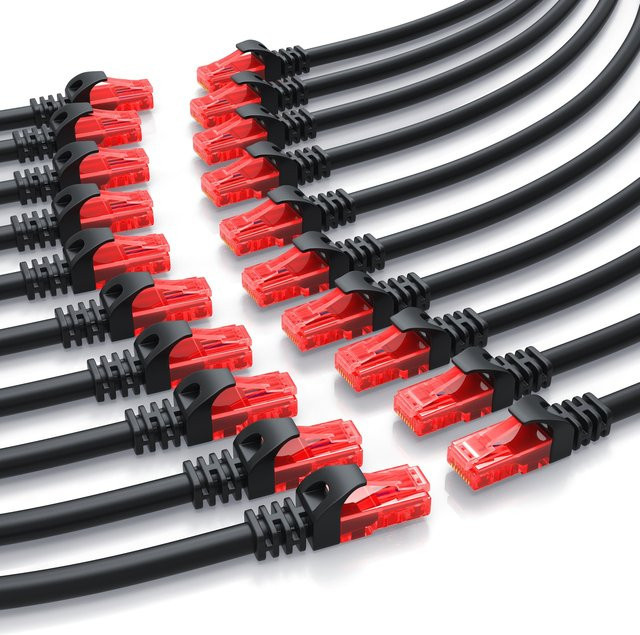CSL Cat 6 Gigabit Ethernet LAN Kabel, UTP Patchkabel, Schwarz, Länge: 0,5 m - Bild 1