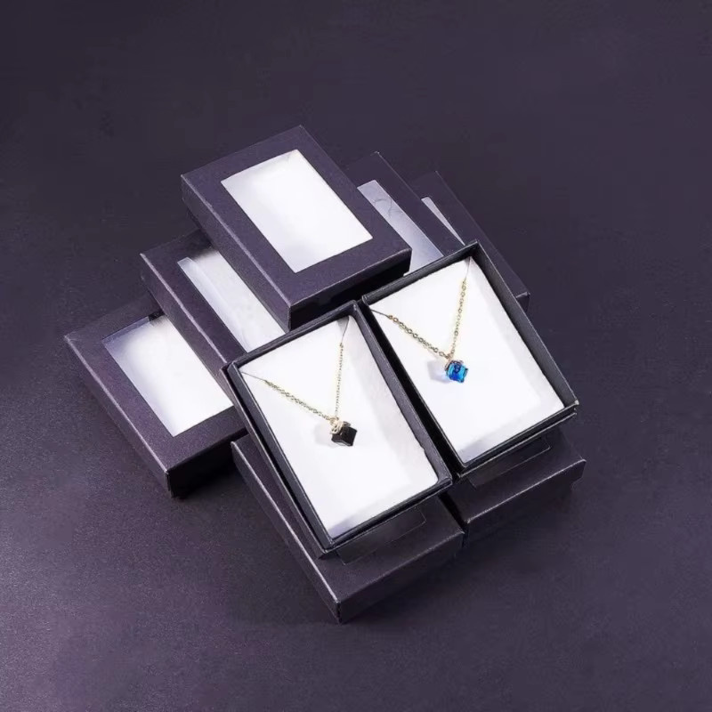 10 Stück silberne Schmuckschatullen aus Pappe mit Polsterung als Präsentationsbox für Halsketten und Schmuck - Bild 1