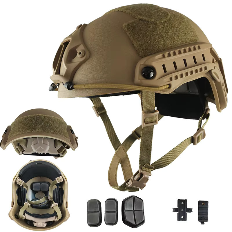 Taktischer Schutzhelm MH Helm aus ABS für Airsoft und Outdoor in Schwarz oder Beige - Bild 2