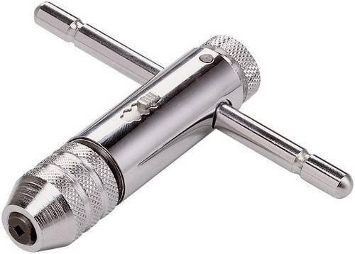 Werkzeughalter mit Knarre für DIN Gewindebohrer M 3 - 10, Farbe: Silber, Material: Stahl - Bild 1