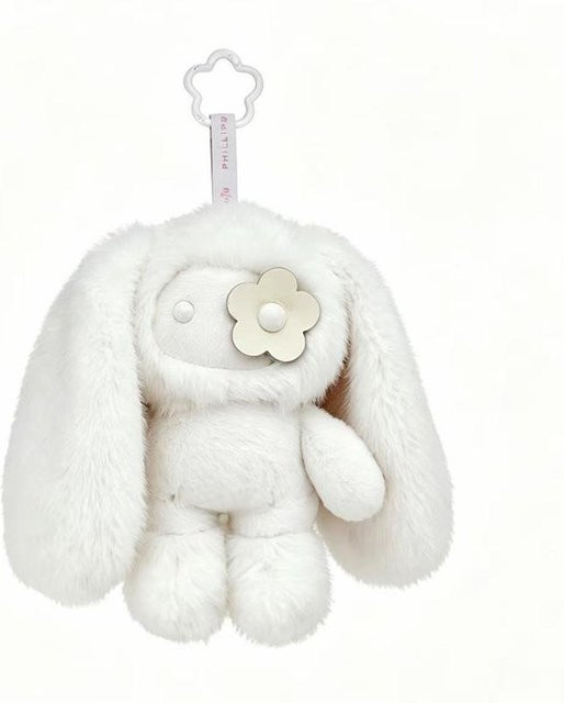 Linyi toy Schlüsselanhänger Langohr-Hase, white, Kinder - Bild 1