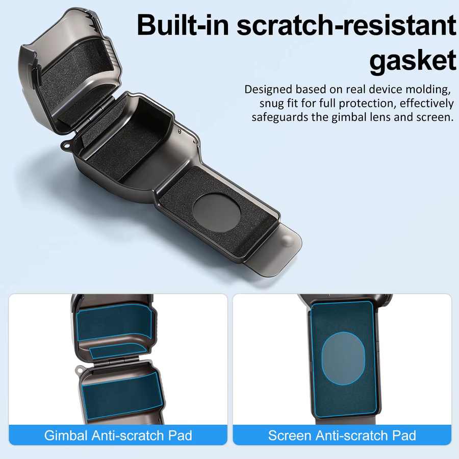 DJI Osmo Pocket 4 Hartschalenkoffer in Schwarz mit kratzfestem Gimbal- und Bildschirmschutz sowie Ladefunktion für Reisen und Außenaufnahmen - Bild 3