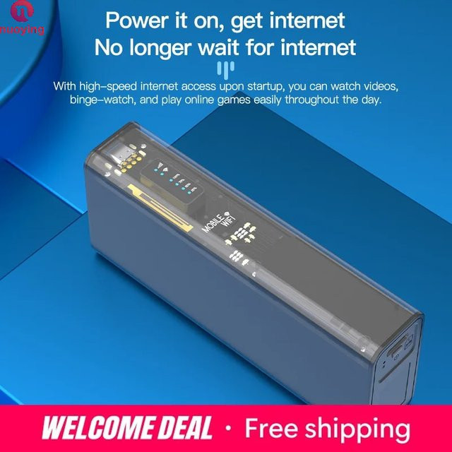 NUOYING M27 Tragbarer MiFi 4G LTE Router mit integrierter Powerbank und universellem SIM-Kartensteckplatz als kabelloser WLAN-Hotspot - Bild 1