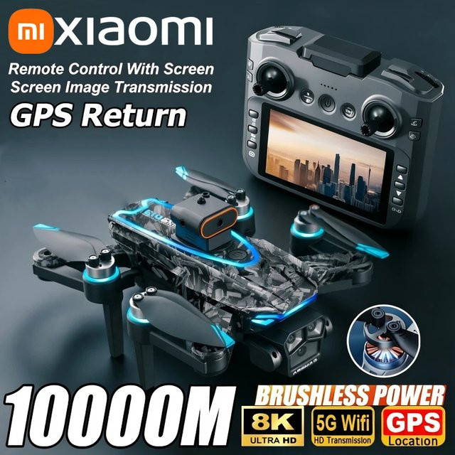 Xiaomi D13 GPS-Drohne in Schwarz mit 8K-Kamera, HD-Video, optischem Fluss und intelligenter Hindernisvermeidung, faltbarer Quadrocopter mit bürstenlosem Motor - Bild 1