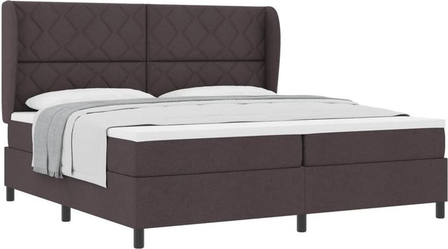 vidaXL Boxspringbett mit Matratze in Braun, B/T: 200 x 200 cm - Bild 1