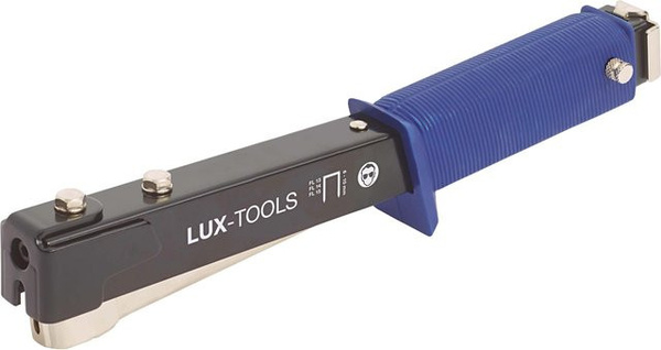 LUX-TOOLS Hammertacker für Feindrahtklammern in Blau, 6 mm - 10 mm