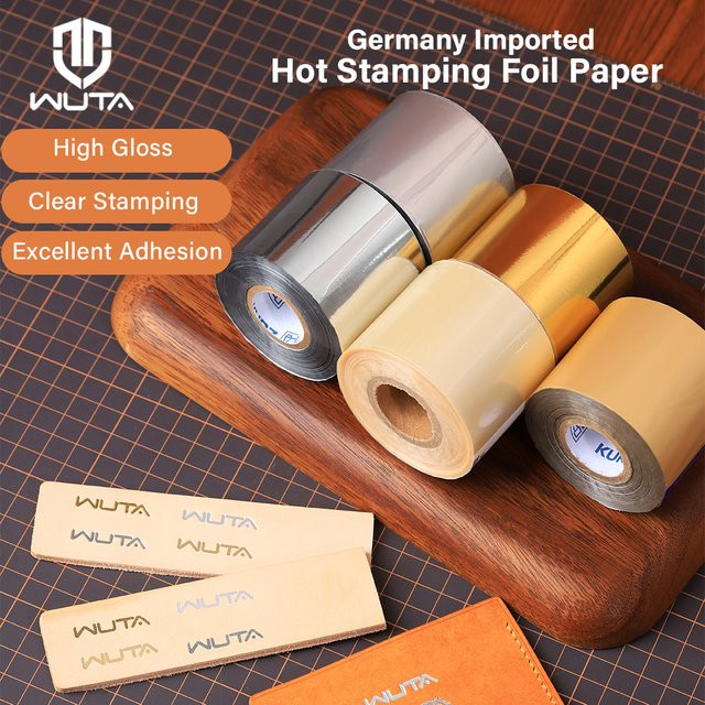 WUTA Heißprägefolie in Gold für Lederprägemaschinen zur Wärmeübertragung für Logos und DIY-Bastelarbeiten - Bild 1