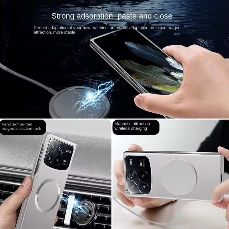 Xiaomi Mix Fold 4 Handyhülle mit MagSafe Magnetfunktion, ultradünn, hart und matt, Farbe: Gold - Bild 2
