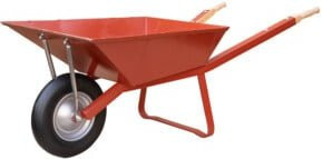 Winkeleisenkarre Carl Capito WEK 85 in Rot mit 85 l Volumen und Vollgummirad - Bild 1