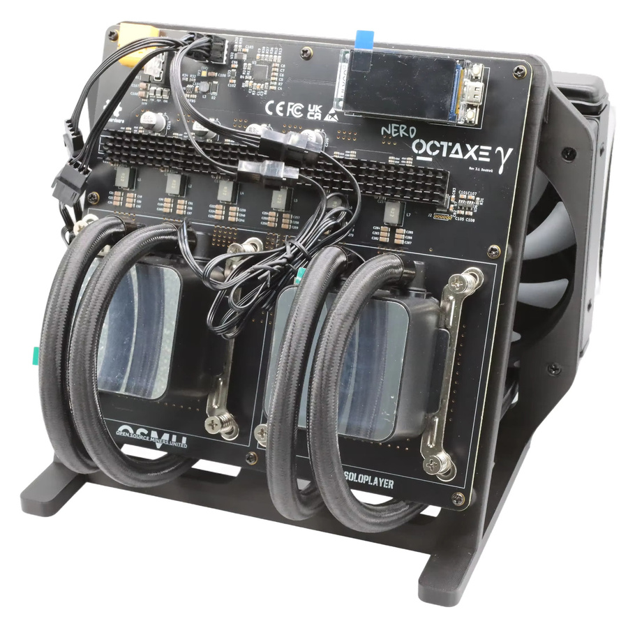 NerdOCTaxe Rev3.1 Hydro Bitcoin Home Miner mit BM1370 ASIC Chip und MeanWell Netzteil, Schwarz - Bild 6