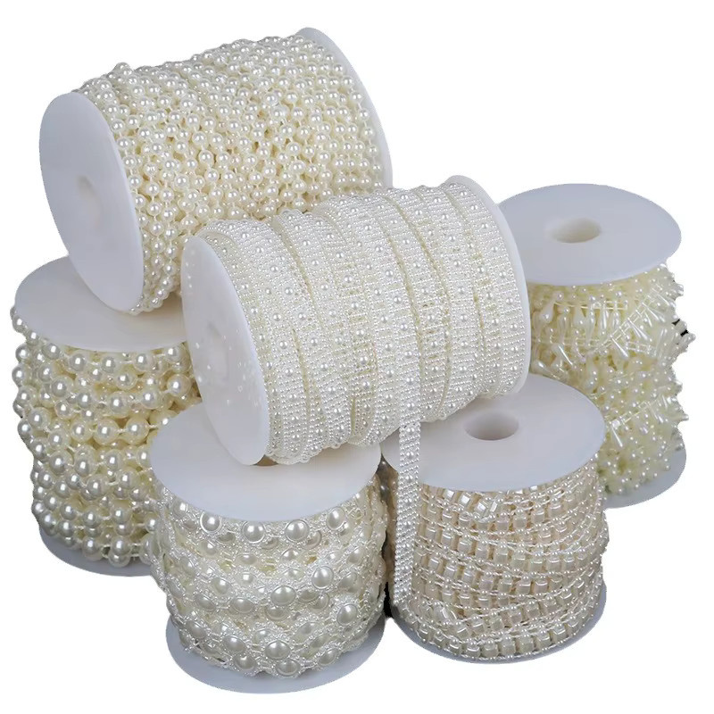 QIAO Harz-Perlen-Girlande in verschiedenen Größen von 3 bis 10 mm für DIY-Handwerk, Hochzeit, Party und Weihnachtsbaumdekoration - Bild 3