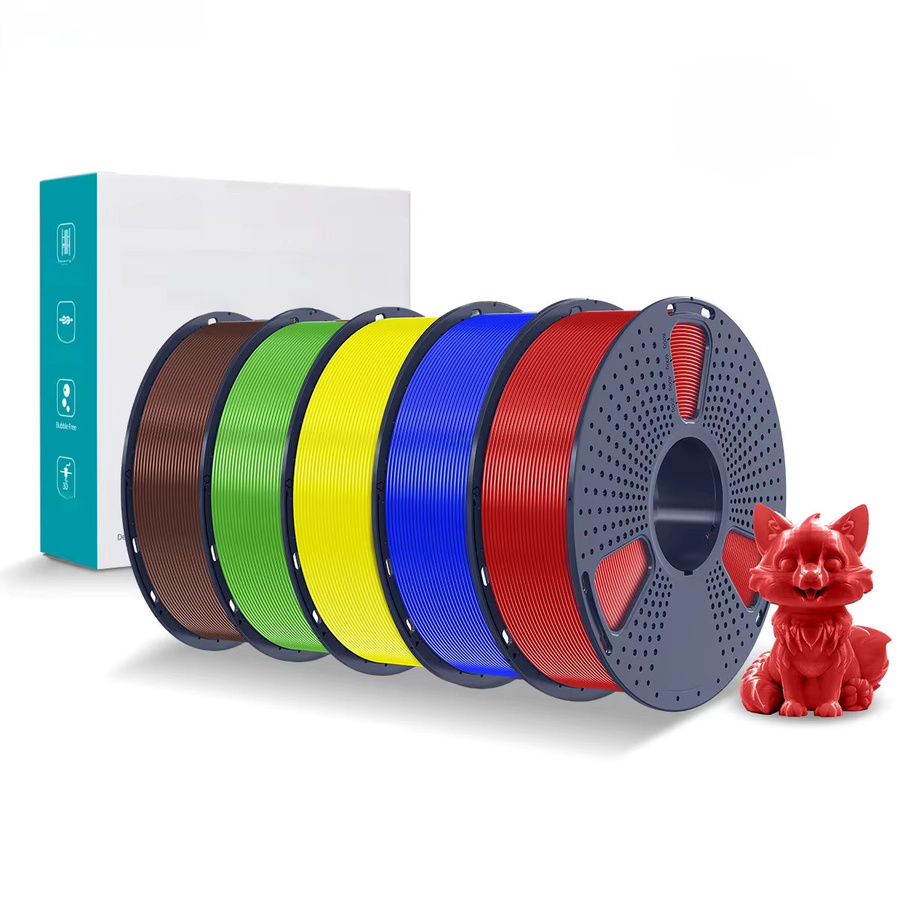 SUNLU PETG 3D-Drucker-Filament 1,75 mm mit wiederverwendbarer Spule, 5 kg, Weiß und Schwarz - Bild 7