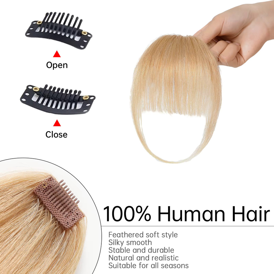 HAIRCUBE Pony-Perücke, goldblond, 100 % Echthaar, Damen - Bild 2