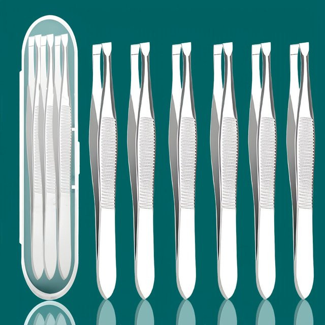 YJYIBEI Pinzetten-Set aus Edelstahl, 3/6-teilig, Unisex, Gesicht - Bild 1