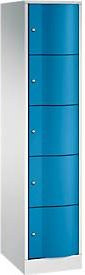 C+P Schließfachschrank Resisto mit 5 Fächern in Lichtgrau und Lichtblau, B/T/H: 39,6 x 54,0 x 195,0 cm - Bild 1