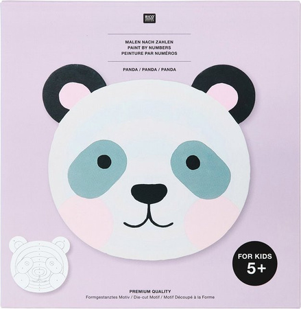 Rico Design Panda Malen nach Zahlen Komplettset mit Acrylfarben ab 5 Jahren