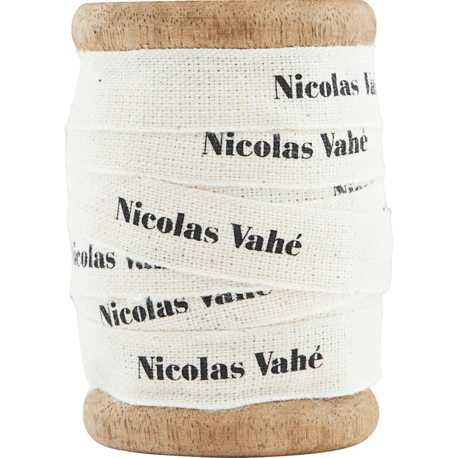 Nicolas Vahe Geschenkband mit Logo aus Baumwolle, Farbe: Weiß, Länge: 20 Meter - Bild 1