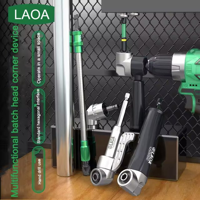 LAOA Multifunktionaler Dreh-Schraubendreher und Eckadapter als Elektrobohrer und Biegewerkzeug - Bild 1