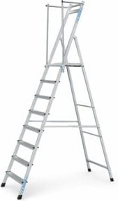 Zarges ZAP Neo S Plattformleiter aus Aluminium in Silber mit 8 Stufen - Bild 1
