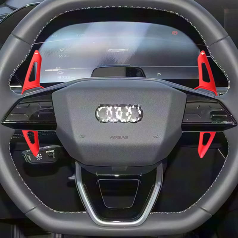 AULIGUS Auto-Lenkrad-Schaltwippen aus Aluminium für Audi Q4 Sportback und Q6 E-tron Quattro F4 F4B F4N Elektro 2021-2025 in Silber oder Schwarz - Bild 3