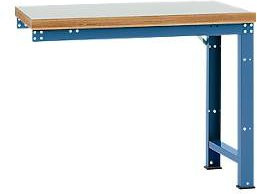 Manuflex Anbauwerkbank Profi Standard in Blau mit Kunststoff-Tischplatte, B/T: 125 x 70 cm - Bild 1