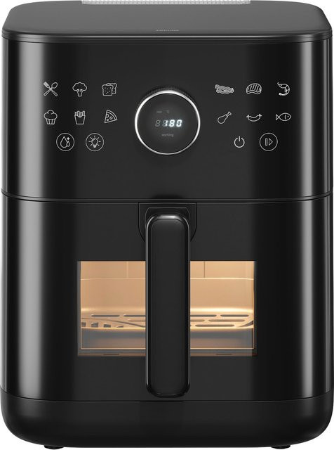 ZWILLING Air Fryer Pro Heißluftfritteuse in Schwarz mit 6 l Volumen, 1800 Watt, Infrarot-Heizung und Wasser-Sprühfunktion - Bild 1