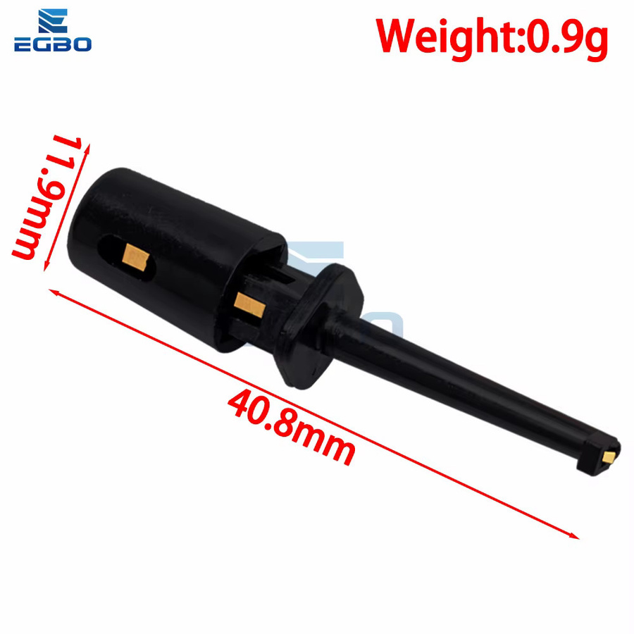 EGBO 10er Set Mini Einzel Test Haken Clips mit runden Krokodilklemmen für elektronische IC Prüfungen - Bild 2