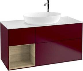 V&B Waschtischunterschrank Finion mit Wandbeleuchtung in Weiß, Breite: 120 cm, Tiefe: 50,1 cm, Höhe: 50,1 cm - Bild 1