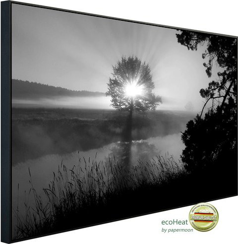 papermoon EcoHeat Infrarotheizung Landschaft Design in Schwarz und Weiss mit Matt-Effekt und App-Steuerung - Bild 1