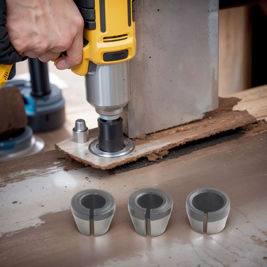 Vibratite Spannzangen-Set in Silber, 8 Stück für elektrische Fräsen und Gravurmaschinen, Durchmesser: 6 mm, 6,35 mm und 8 mm - Bild 2
