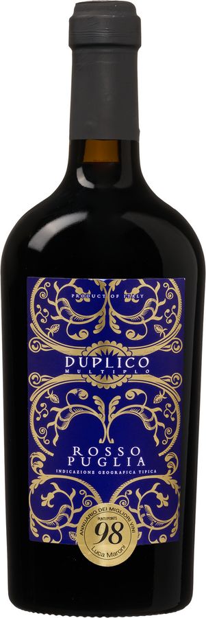 Duplico 'Multiplo' Rosso Puglia, Malvasia Nera/Negroamaro, Italien, 0,75 l - Bild 2