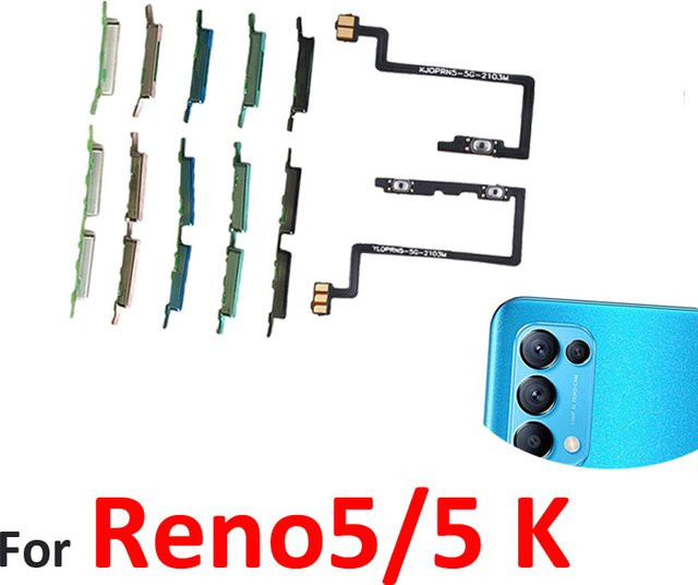 Oppo Reno 5 K 4G 5G CPH2159 CPH2145 Ersatz Flexkabel für Power- und Lautstärketasten in Schwarz - Bild 1