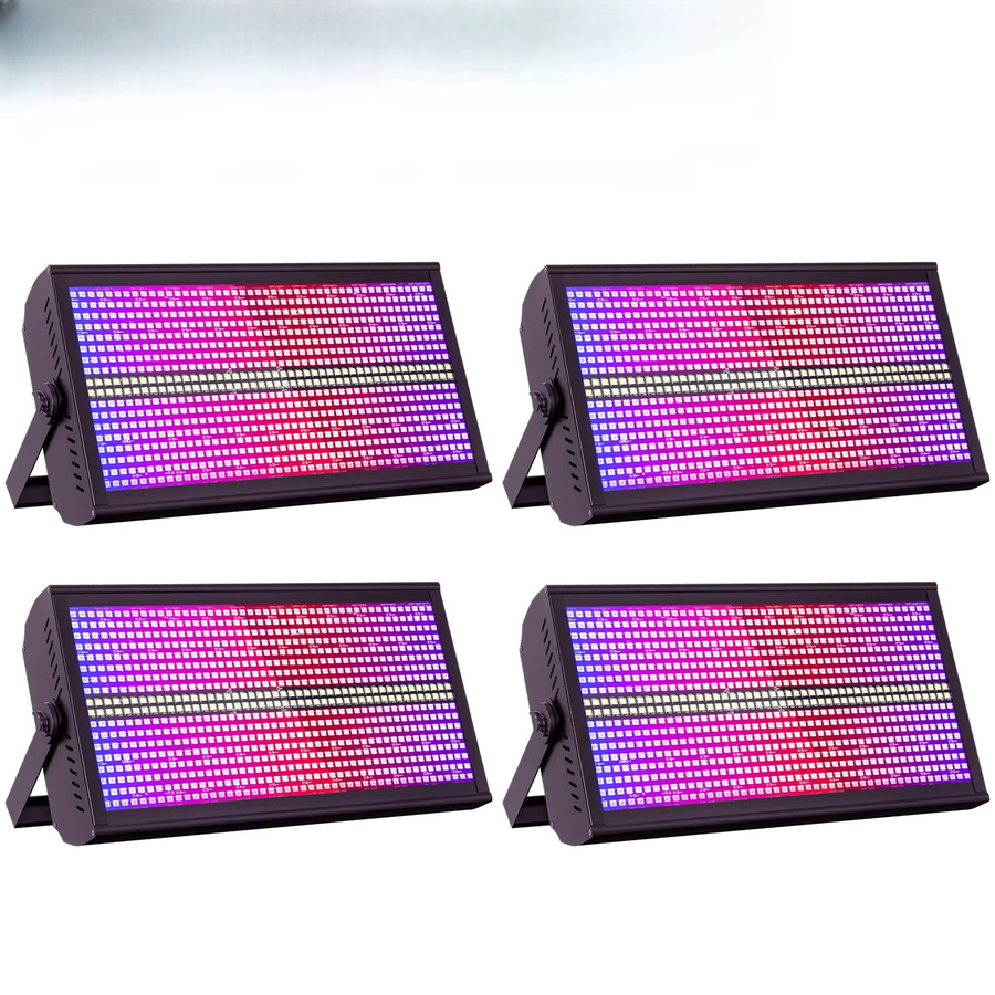 U'King 4er-Set 200W LED RGBW Stroboskop-Lichter mit DMX512 Wash-Bühnenbeleuchtung und Uplight in Schwarz - Bild 4
