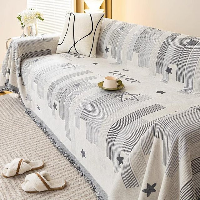 Chenille Sofabezug Super Six mit Anti-Rutsch-Funktion, universelles Sofatuch für alle Jahreszeiten, B/B: 180 x 130 cm - Bild 1