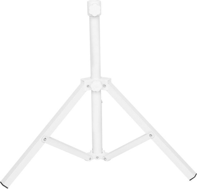 Dreieckiger Klapp-Sonnenschirmständer aus Eisen von mfySpace in Weiß für Strand, Garten, Camping und Angeln - Bild 1