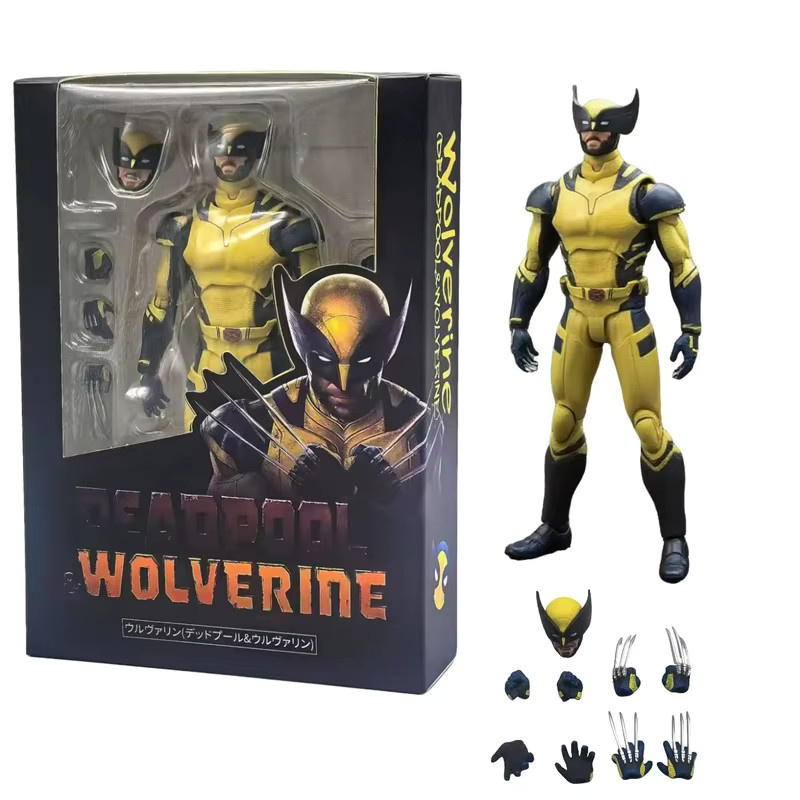 Bandai Marvel Wolverine Deadpool Shf Actionfigur, PVC, Gelb - Bild 3