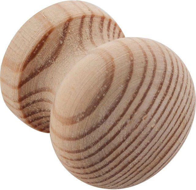 Alles im Griff Möbelknopf Hemera aus Kiefer in Beige, Durchmesser: 2,5 cm, Tiefe: 2,6 cm - Bild 1