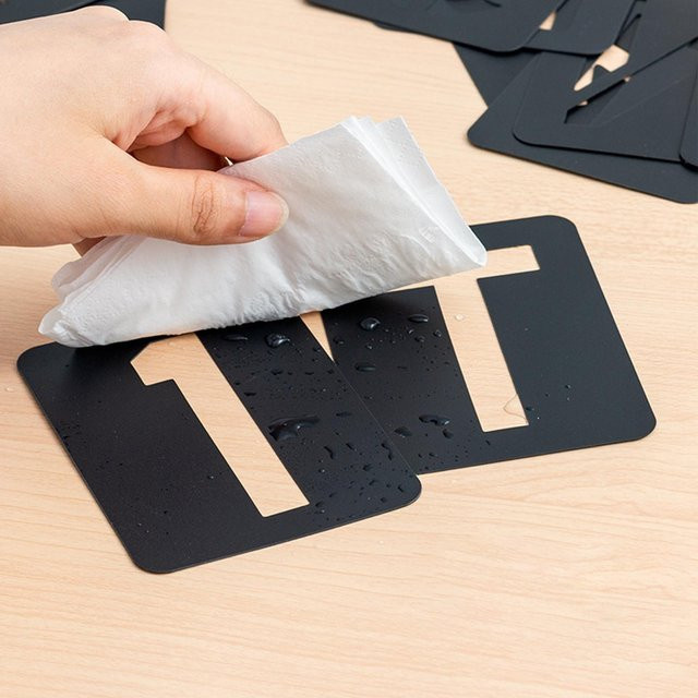42-teiliges Set wiederverwendbare Buchstaben- und Zahlenschablonen von Painter in Schwarz aus umweltfreundlichem PP-Material für Bastelarbeiten und Schule - Bild 1