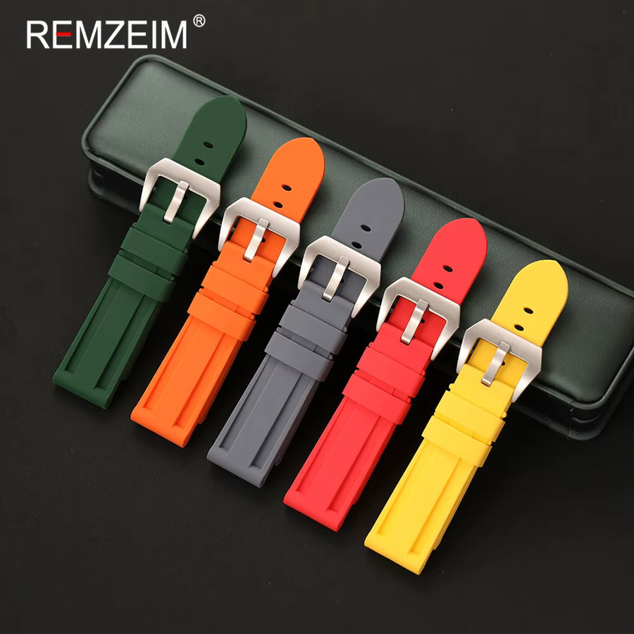 REMZEIM Uhrenarmband Silikon, Bunt, Unisex - Bild 1
