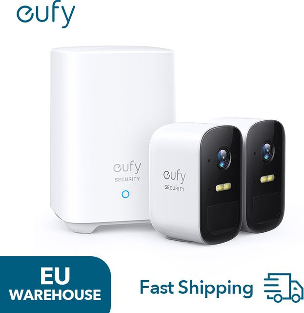 eufy Security by Anker eufyCam 2C Wireless Security Camera, 1080p HD, IP67 wetterfest, Nachtsicht, Weiß - Bild 1