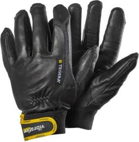 Ejendals Tegera 9181 Anti-Vibrationshandschuhe aus Leder in Schwarz, Größe XL - Bild 1