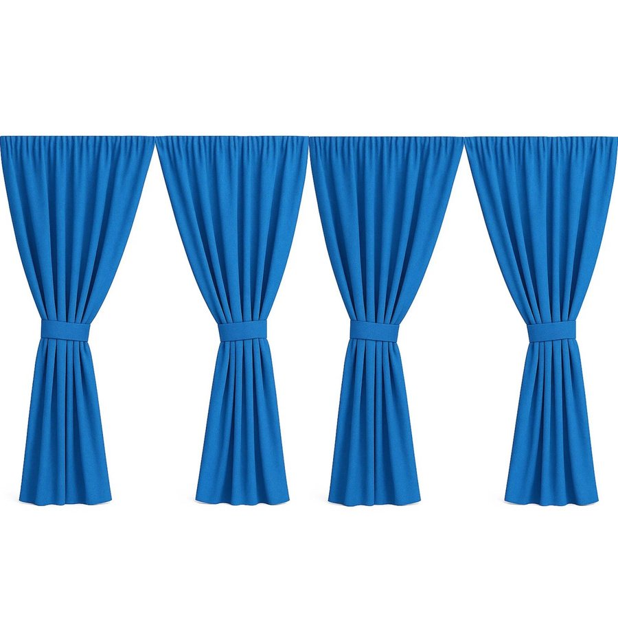 Setgarden Outdoor Vorhang für den Balkon, 4 Stück, Blau, B: 155 cm, H: 220 cm - Bild 2
