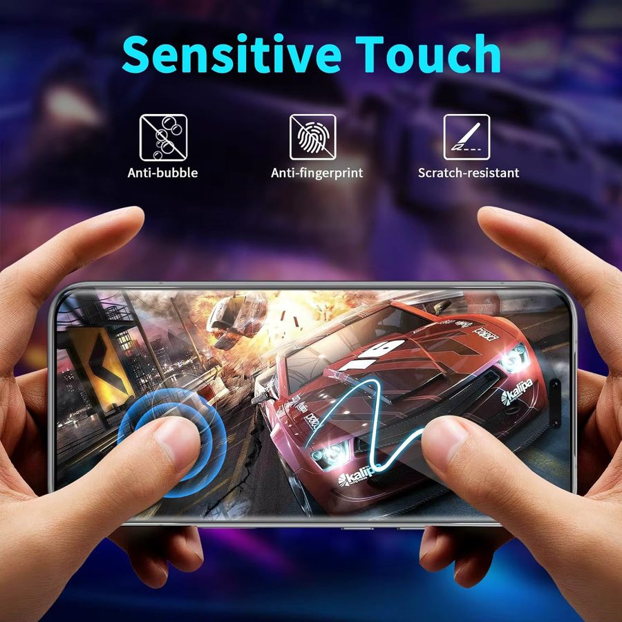 Honor Magic 8 Pro Displayschutzfolie aus 3D 9H gehärtetem Glas mit Kameraobjektivschutz, transparent - Bild 3