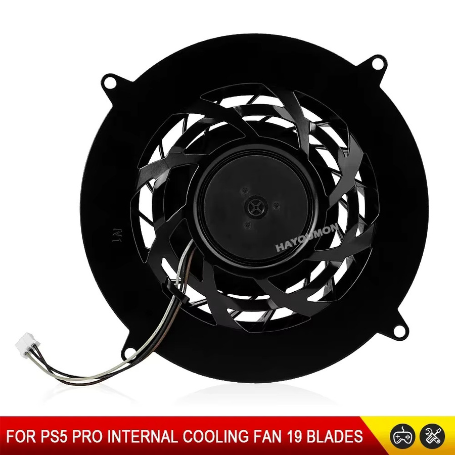 Sony Interner Kühlventilator für PlayStation 5 Pro CFI-70XX CFI-7000 CFI-7021, 19-Blatt, DC 12V 1,80A, 3-Pin-Anschluss, Schwarz - Bild 3